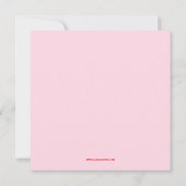 Moderne kalligrafie script roze rood bruiloft save the date (Achterkant)