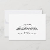 Moderne kalligrafie Script Sage Groene Hart Bruilo Bedankkaart (Achterkant)