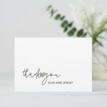 Moderne kalligrafie script salie groen hart trouwe