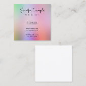 Moderne kalligrafie Script Sjabloon Elegant Vierkante Visitekaartje (Voorkant / Achterkant)