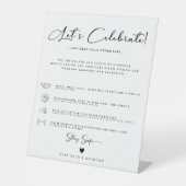 Moderne kalligrafie Script Sociale veiligheid brui Reclamebord Met Voetstuk (Voorkant)