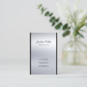 Moderne kalligrafie script zilver mode luxe visitekaartje (Staand voorkant)