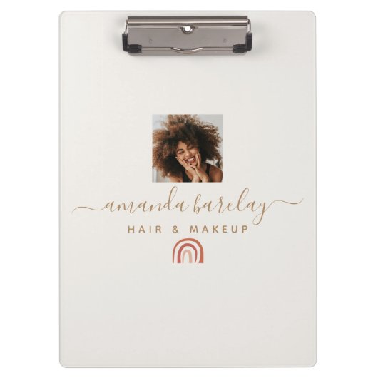 Moderne kalligrafie-scriptfoto klembord (Voorkant)