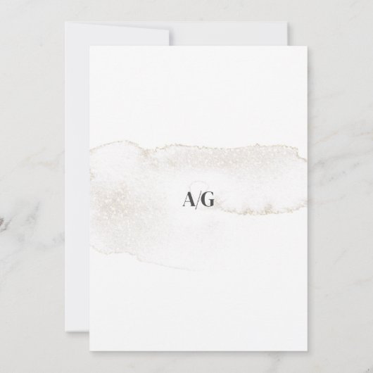 Moderne kalligrafie-scriptfoto save the date (Achterkant)