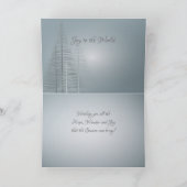 Moderne kalligrafie Seizoen van de Joy Winter Tree Feestdagen Kaart (Binnen)