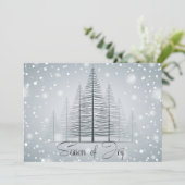 Moderne kalligrafie Seizoen van vreugde Winterbome Kaart (Staand voorkant)