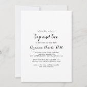 Moderne kalligrafie Sip en Zie Kaart (Voorkant)