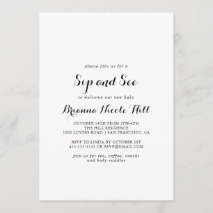 Moderne kalligrafie Sip en Zie Kaart