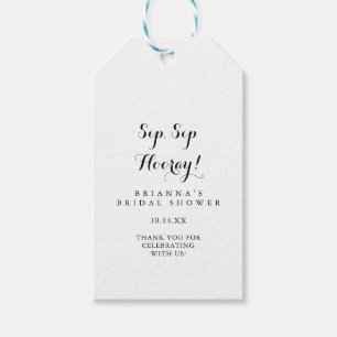 Moderne kalligrafie SIP Hooray Vrijgezellenfeest Cadeaulabel