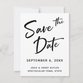 Moderne kalligrafie Sla de datum waarop de gouden  Save The Date