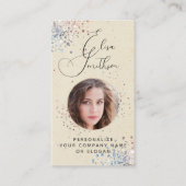 Moderne kalligrafie Sociale Media QR-code Voeg Fot Visitekaartje (Voorkant)