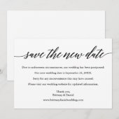 Moderne kalligrafie sparen de Nieuwe Kaart van de  (Voorkant / Achterkant)