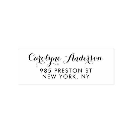 Moderne kalligrafie Stempel van het Adres van de T (Gestempeld)