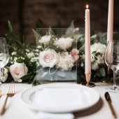 Moderne Kalligrafie Tafel Een Tafelnummer Raamsticker