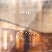 Moderne kalligrafie tafel elf tafel nummer raamsticker (Vel 2)