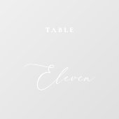 Moderne kalligrafie tafel elf tafel nummer raamsticker (Vel)