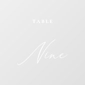 Moderne kalligrafie tafel negen tafel nummer raamsticker (Vel)