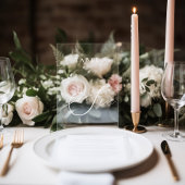 Moderne kalligrafie tafel zes tafel nummer raamsticker