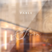 Moderne Kalligrafie Tafel Zeven Tafelnummer Raamsticker (Vel 2)