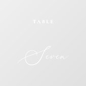 Moderne Kalligrafie Tafel Zeven Tafelnummer Raamsticker (Vel)