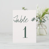 Moderne kalligrafie Tafelkaarten voor de Bruiloft Kaart (Staand voorkant)