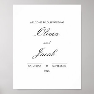 Moderne kalligrafie Templett Instant Download Wedd Poster