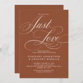 Moderne kalligrafie Terracotta houdt gewoon van tr Kaart (Voorkant / Achterkant)