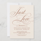 Moderne kalligrafie Terracotta houdt gewoon van tr Kaart (Voorkant)