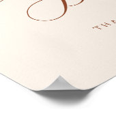 Moderne kalligrafie terracotta kaarten en cadeaus  poster (Hoek)