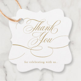 Moderne kalligrafie tijdloos goud Dank u Bedankjes Labels