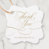 Moderne kalligrafie tijdloos goud Dank u Bedankjes Labels (Voorkant)