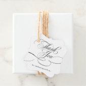 Moderne kalligrafie tijdloos Zwart Bedankt Bedankjes Labels (In situ)