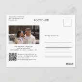 Moderne kalligrafie tijdloos Zwart Save the Date Briefkaart (Achterkant)