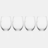 Moderne kalligrafie tijdloze bruidsmeisje bruiloft wijnglas zonder voet (Links)