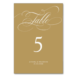 Moderne kalligrafie tijdloze gouden en witte bruil kaart