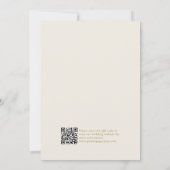Moderne kalligrafie tijdloze gouden QR code bruilo Save The Date (Achterkant)
