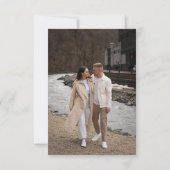 Moderne kalligrafie tijdloze gouden QR-code Foto RSVP Kaartje (Achterkant)