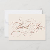 Moderne kalligrafie tijdloze Terracotta bruiloft Bedankkaart (Voorkant)
