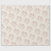 Moderne kalligrafie tijdloze terracotta bruiloft cadeaupapier (Vlak)