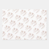 Moderne kalligrafie tijdloze terracotta bruiloft inpakpapier vel (Voorkant 3)