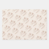 Moderne kalligrafie tijdloze terracotta bruiloft inpakpapier vel (Voorkant 2)