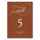 Moderne kalligrafie tijdloze Terracotta bruiloft Kaart (Achterkant)