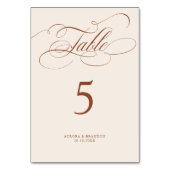 Moderne kalligrafie tijdloze Terracotta bruiloft Kaart (Achterkant)