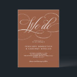 Moderne kalligrafie Tijdloze Terracotta bruiloft Kaart<br><div class="desc">Een tijdloos terracotta dessertthema en elegante huwelijksuitnodiging met verfijnd kalligrafiescript op een klassieke achtergrond,  perfect voor een formele en verfijnde huwelijksviering. Voor maatwerk of extra producten met dit ontwerp,  neem dan gerust contact met mij op.</div>