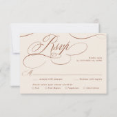 Moderne kalligrafie Tijdloze Terracotta bruiloft RSVP Kaartje (Voorkant)