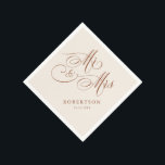 Moderne kalligrafie tijdloze Terracotta bruiloft Servet<br><div class="desc">Een tijdloze en elegante terracotta bruiloft servetten met verfijnde kalligrafie script op een klassieke achtergrond,  perfect voor een formele en verfijnde bruiloft viering. Voor maatwerk of extra producten met dit ontwerp,  neem dan gerust contact met mij op.</div>