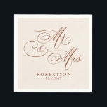 Moderne kalligrafie tijdloze terracotta bruiloft servet<br><div class="desc">Een tijdloze en elegante terracotta bruiloft servetten met verfijnde kalligrafie script op een klassieke achtergrond,  perfect voor een formele en verfijnde bruiloft viering. Voor maatwerk of extra producten met dit ontwerp,  neem dan gerust contact met mij op.</div>