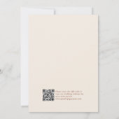 Moderne kalligrafie Tijdloze Terracotta QR-code Save The Date (Achterkant)
