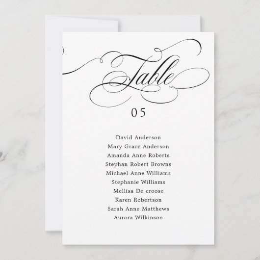 Moderne kalligrafie tijdloze Zitting Grafiek Kaart (Achterkant)