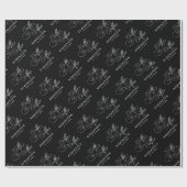 Moderne kalligrafie tijdloze zwart-wit bruiloft cadeaupapier (Vlak)